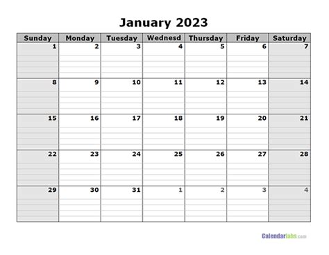 calendar labs 2023|free printable work calendar 2023.